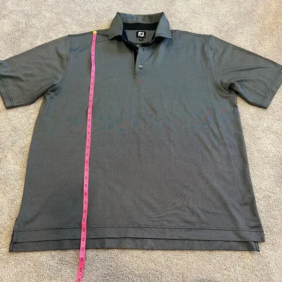 Footjoy Men's Golf Performance Polo Grey Size XXL Big and Tall - Picture 7 of 8